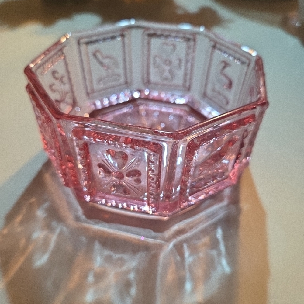 Pink Glass Decorative Bowl